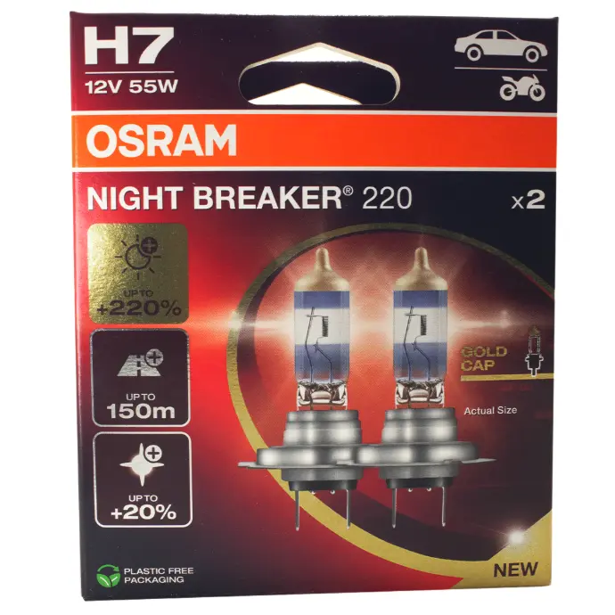 H7 12V 55W 200% Mas Luz Kit X 2