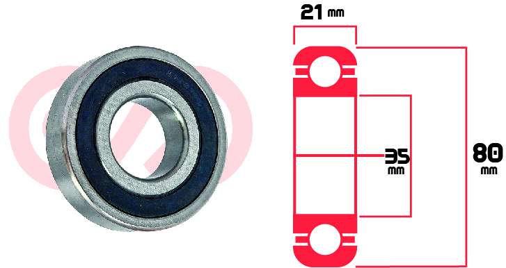 Rodamiento 6307 2Rs Universal