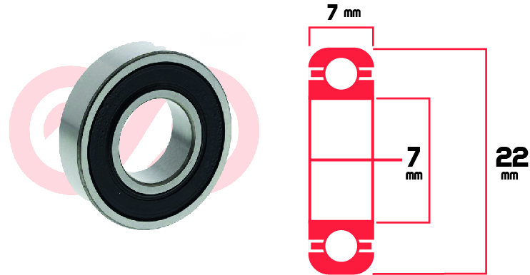 Rodamiento 627 2Rs Universal