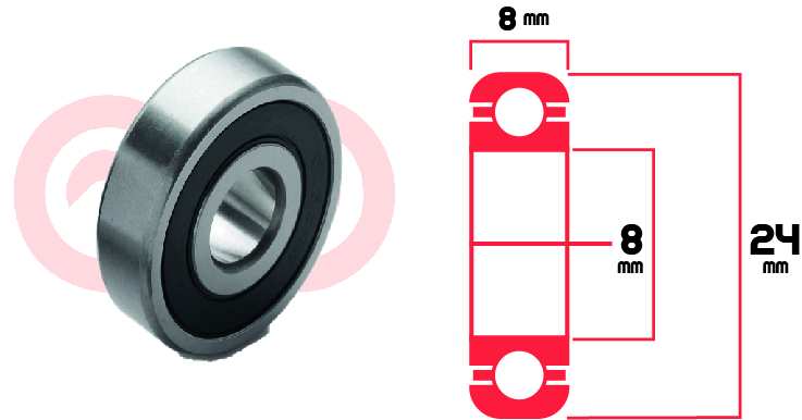 Rodamiento 628 2Rs Universal