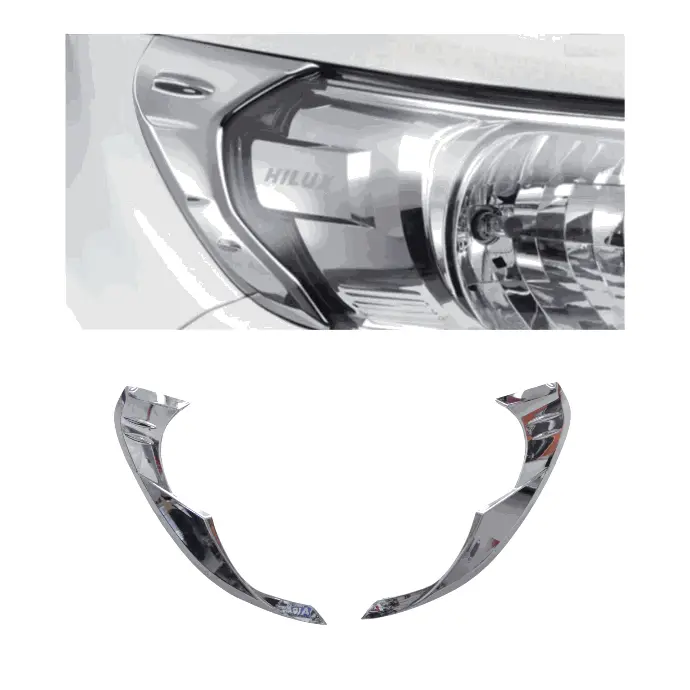 Bisel Slim Faros Frontales Toyota Hilux, 2 Pcs
