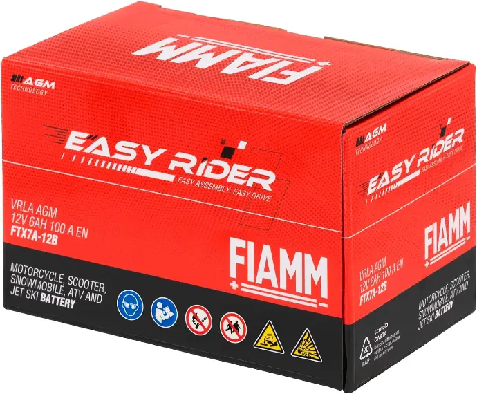 Batería Moto Fiamm Agm Ftx7a Dynamic Agility Fly Twist Black