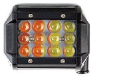 [LYT-BAR3IND] Barra Led Lupa Dual Blanca- Ambar Flasheo 18W Spot 12-24V