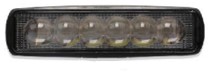[LYT-REC6DX] Lampara De Trabajo Rectangular Lupa 6 Leds 18W Dual Blanca Y Ambar 12/24V Spot