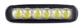 [LYT-REC6X] Lampara De Trabajo Rectangular Lupa 6 Leds 18W 12/24V Spot