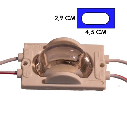 [LYT-4931AZL] Modulo 3Led Con Lente Azul 12V Ip67