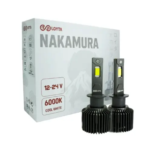 [LYT-H1-MU] Par Bombillos Led Carro Moto H4 40000lm 90W Blanco Loyta Nakamura