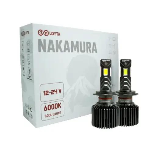 [LYT-H7-MU] Par Bombillos Led Carro Moto H4 40000lm 90W Blanco Loyta Nakamura